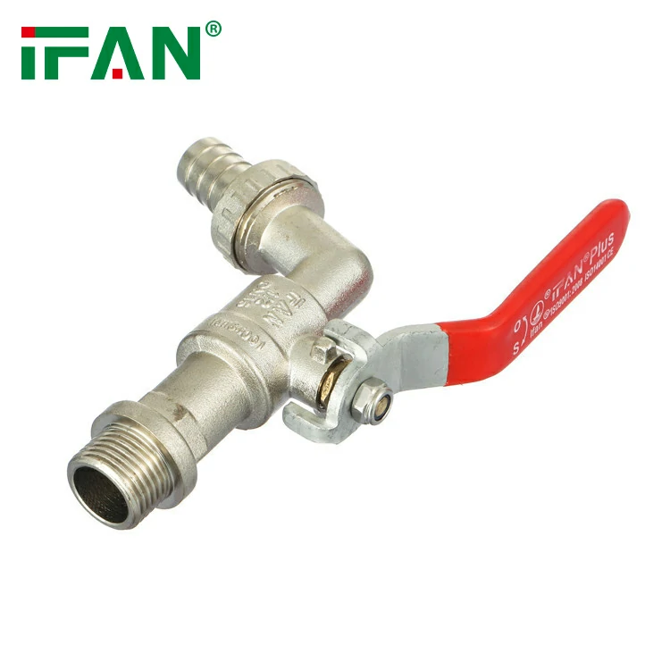 IFANPlus Red Long Handle Brass Tap